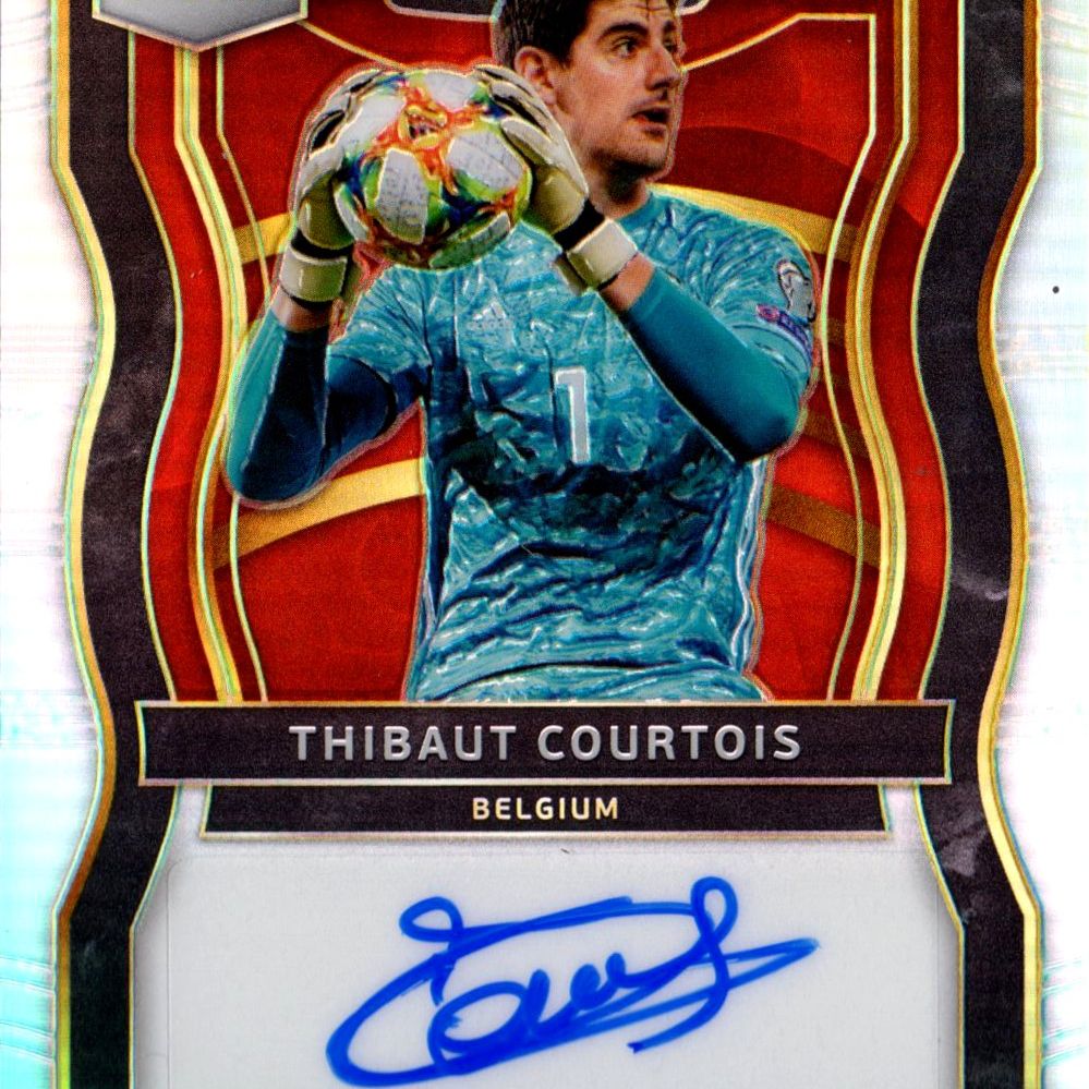 Thibaut Courtois Belgio Panini Select Uefa Silver Prizm Pop