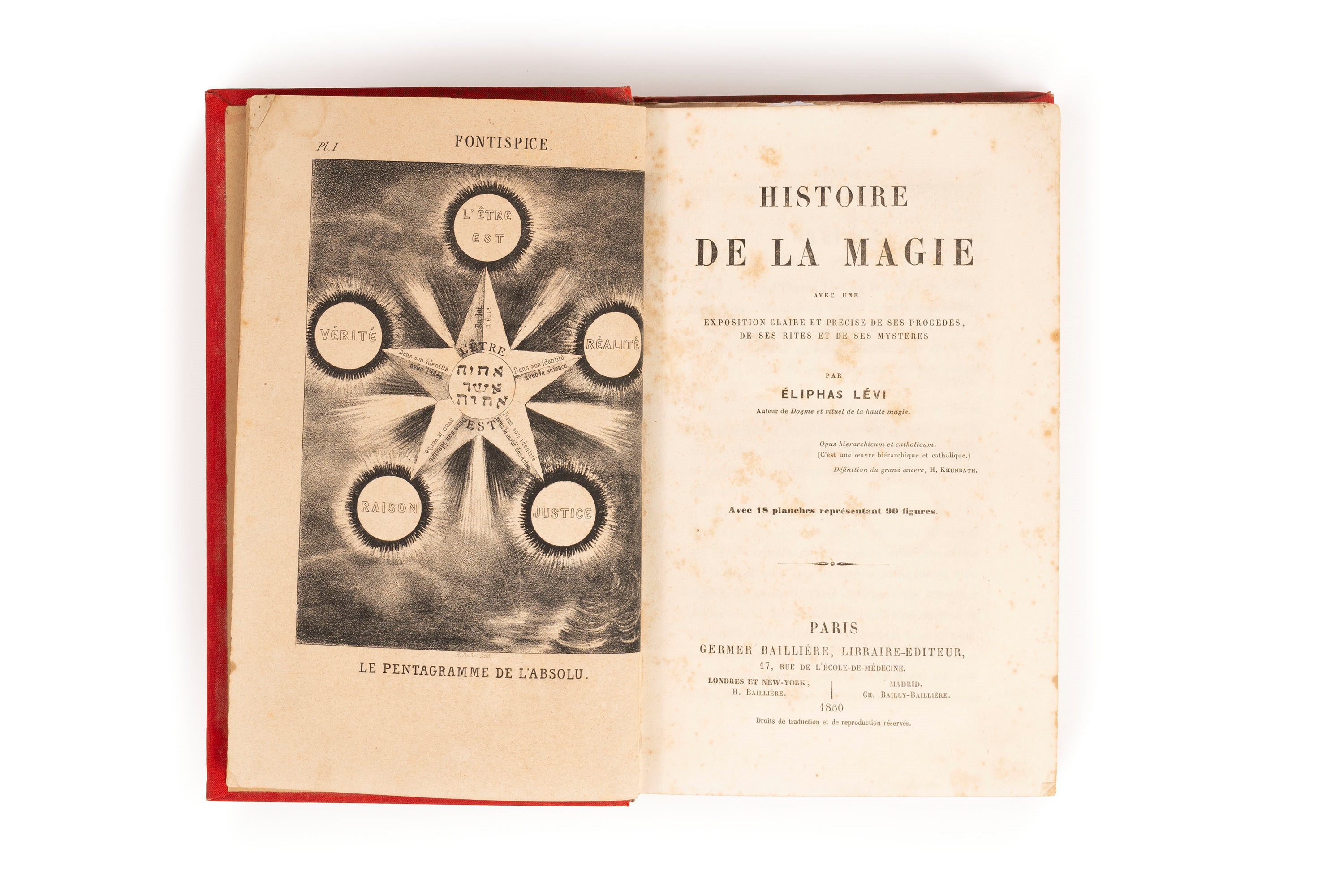 Occultismo Cabala Levi Eliphas Histoire De La Magie 1860 Libri