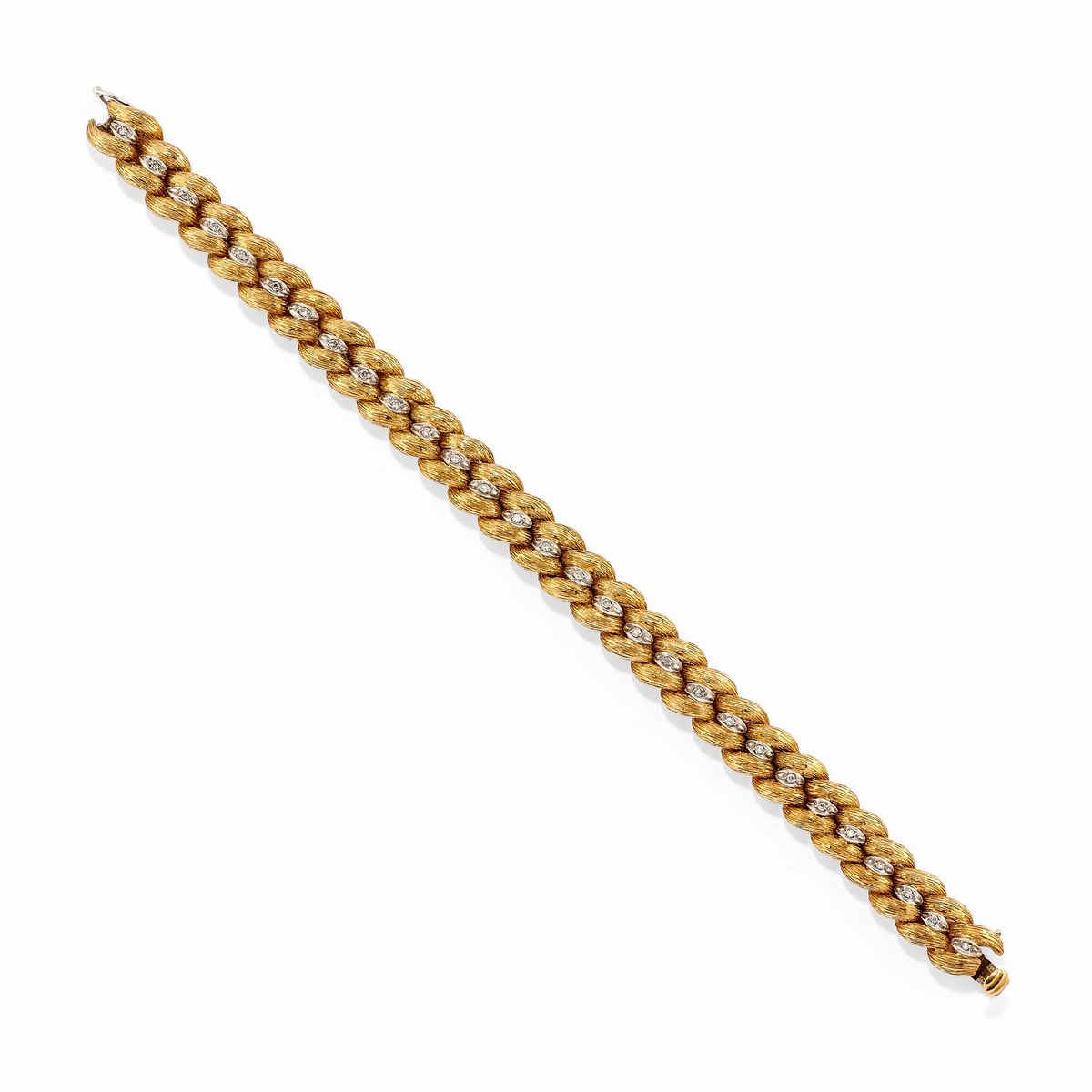 Bracciale In Oro Bicolore 18k E Diamanti Gioielli Finarte Casa D Aste