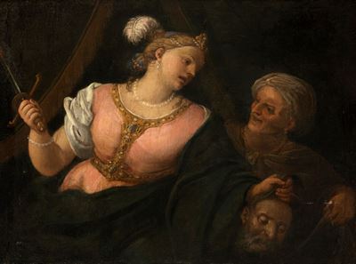 Autore sconosciuto, Giuditta con la testa di Oloferne, olio su tela