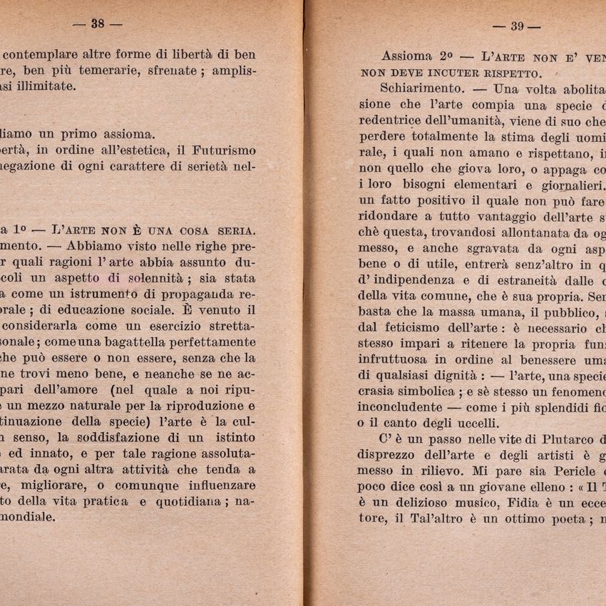Ardengo Soffici - Primi principi di una estetica futurista, saggio critico, prima edizione del 19...