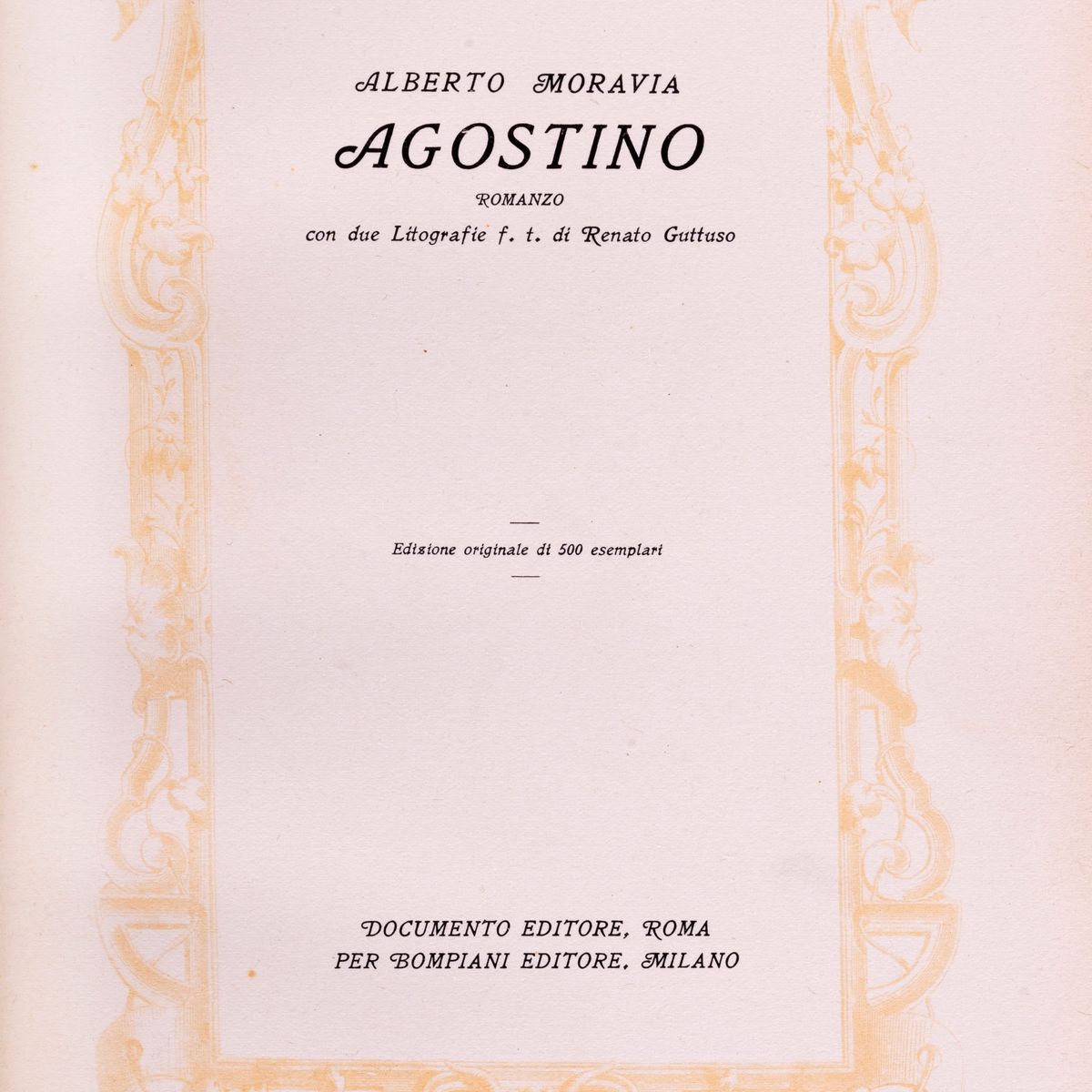 Renato Guttuso, Agostino - Edizione del 1944 con litografie firmate
