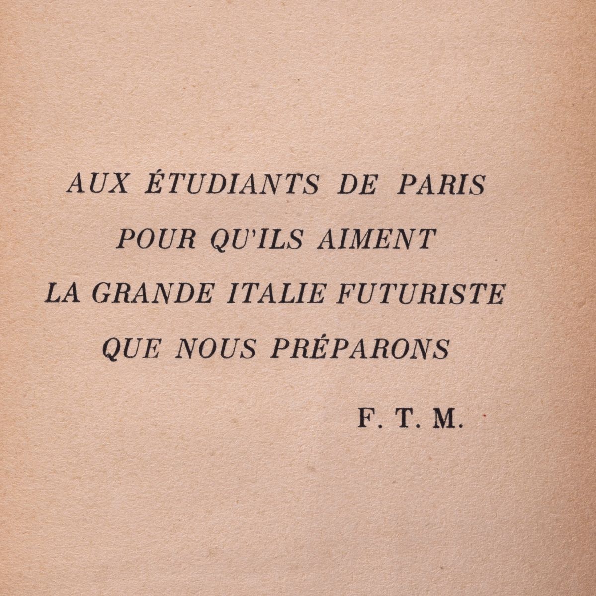 Filippo Tommaso Marinetti - Le Futurisme, Prima edizione