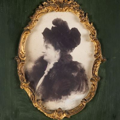 Foto incorniciata con dedica, Roma 1899
