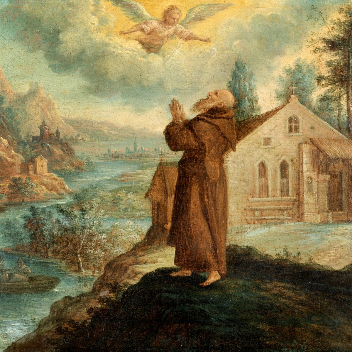 Scuola Fiamminga, Fine Secolo XVII - Inizi Secolo XVIII - Due Eremiti: Salomon e Anub