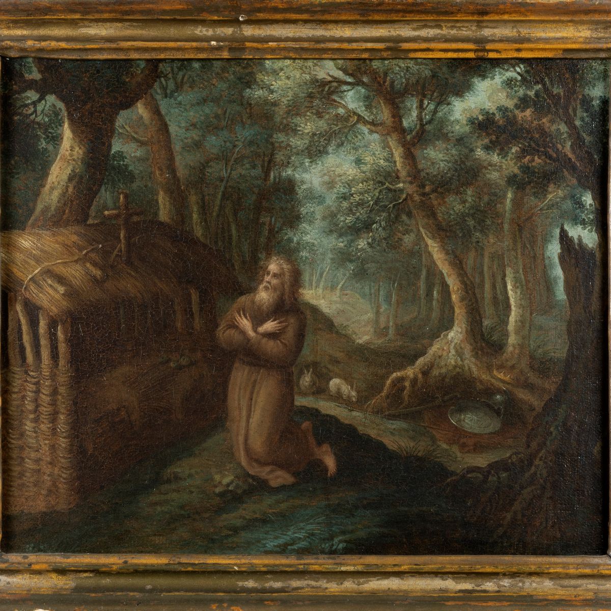 Scuola Fiamminga, Fine Secolo XVII - Inizi Secolo XVIII - Due Eremiti: Salomon e Anub