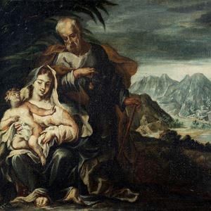 Riposo durante la fuga in Egitto