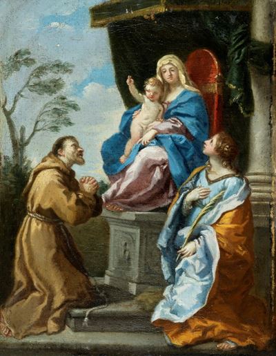 Madonna con Bambino in Trono, San Francesco D'assisi e Santa Caterina D'alessandria