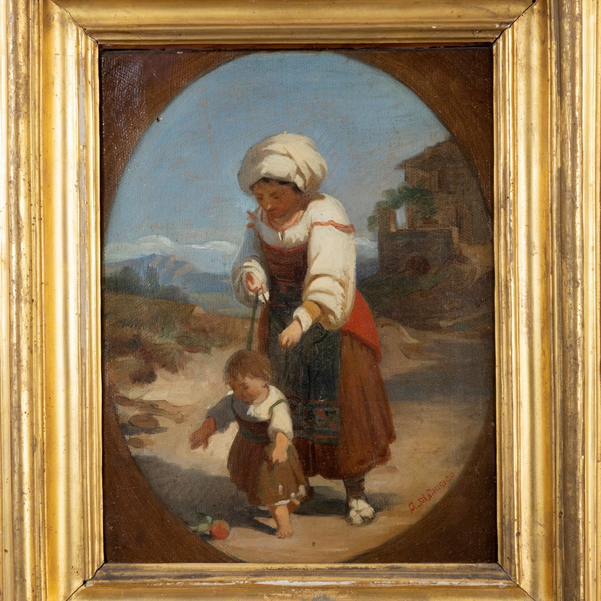 Attribuito a Giacomo di Chirico (venosa 1844-napoli 1883) - Ciociara e Bimbo