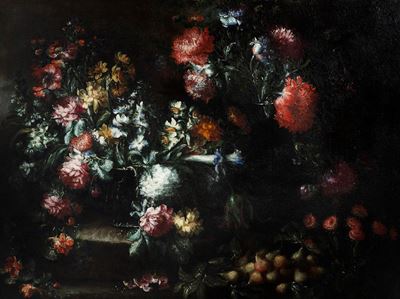 Natura Morta di Fiori e Frutta En Plein Air