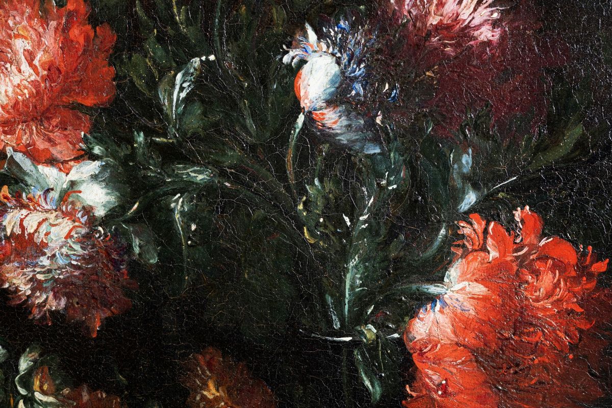 Margherita Caffi - Natura Morta di Fiori e Frutta En Plein Air