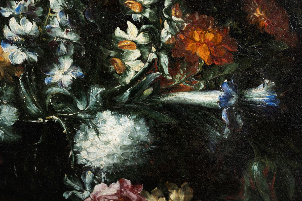 Margherita Caffi - Natura Morta di Fiori e Frutta En Plein Air