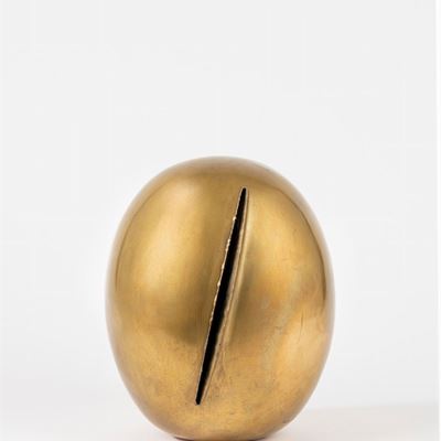 Concetto spaziale, Natura, ottone lucidato, 1967