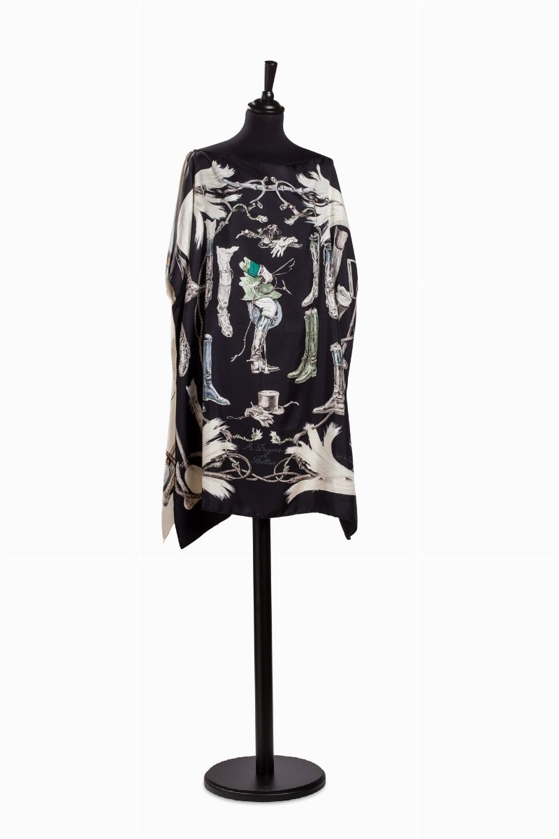 Hermès - Paris - Abito-foulard À Propos De Bottes