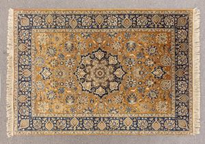 Tappeto persiano Kashan della prima metà del XX secolo