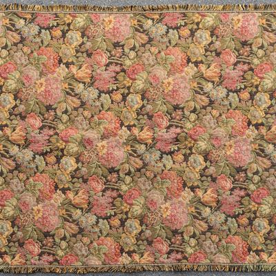 Arazzo lavorazione jacquard, motivi floreali, prima metà del XX secolo