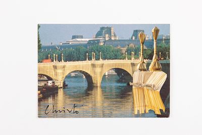Christo, Senza titolo, collage su cartolina