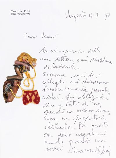 Senza titolo (collage su carta da lettera)