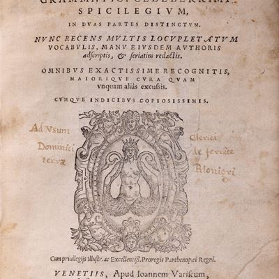 Spicilegium in duas partes distinctum, 1561