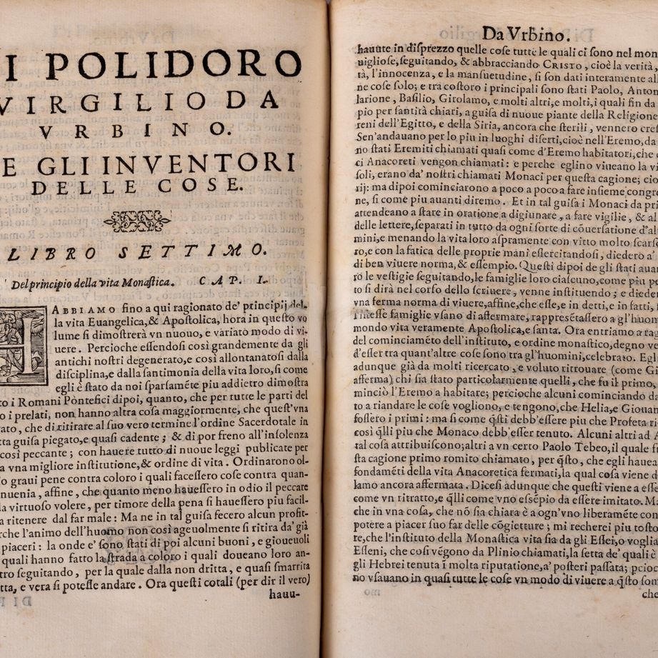Polidoro Virgili - De gli inventori delle cose libri otto, traduzione curata da M. Francesco Bald...