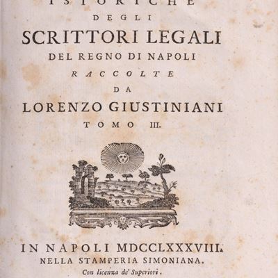 Memorie istoriche degli scrittori legali del Regno di Napoli, 1787