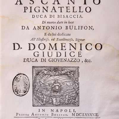 Rime del Signor Ascanio Pignatelli Duca di Bisaccia, 1692