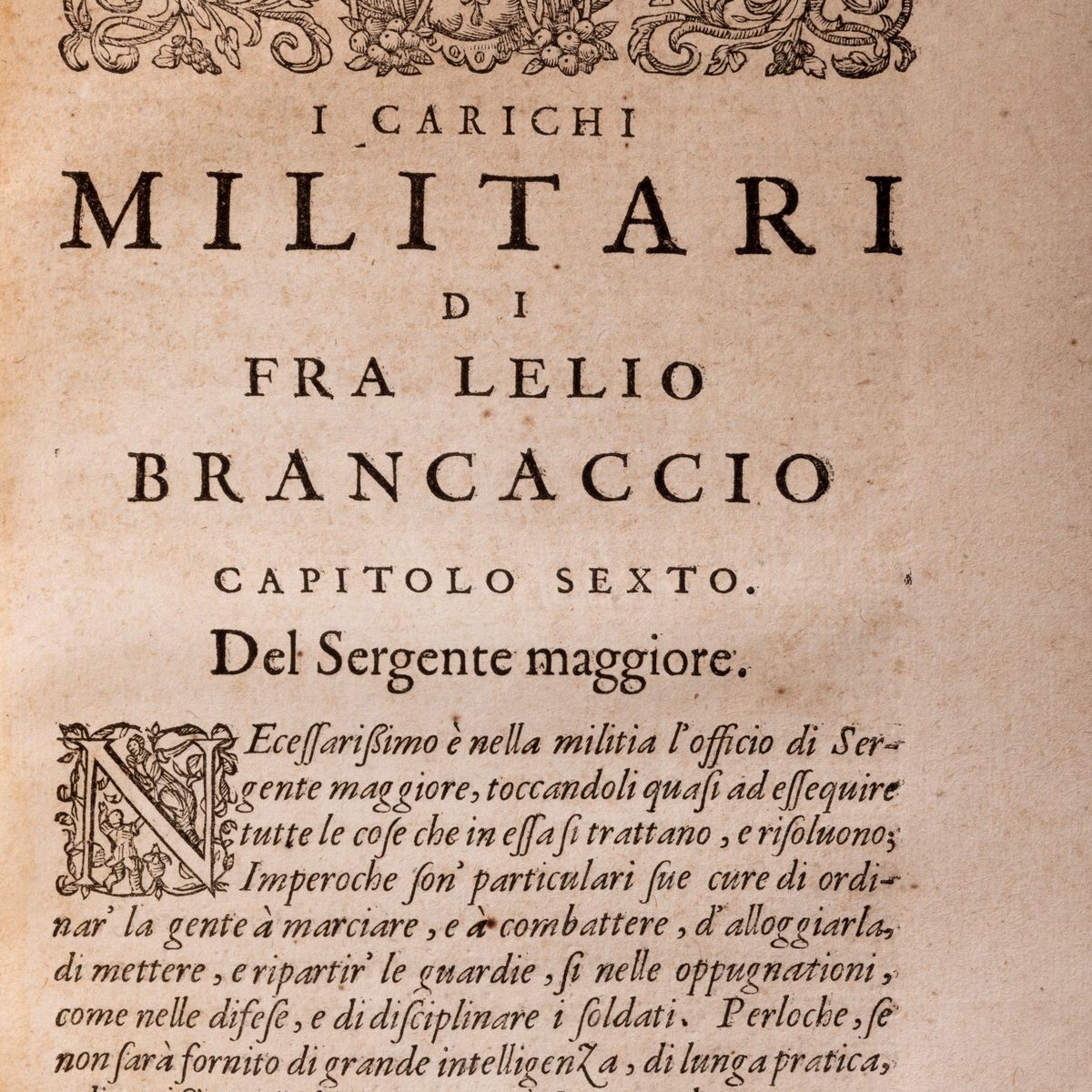 Lelio Brancaccio - I carichi militari, 1610