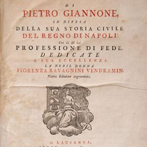 Posthumous works in defense of its civil history of the Kingdom of Naples