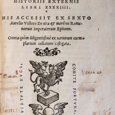 Iustini ex Trogi Pompeii historis externis libri XXXXIIII, Venezia, 1559