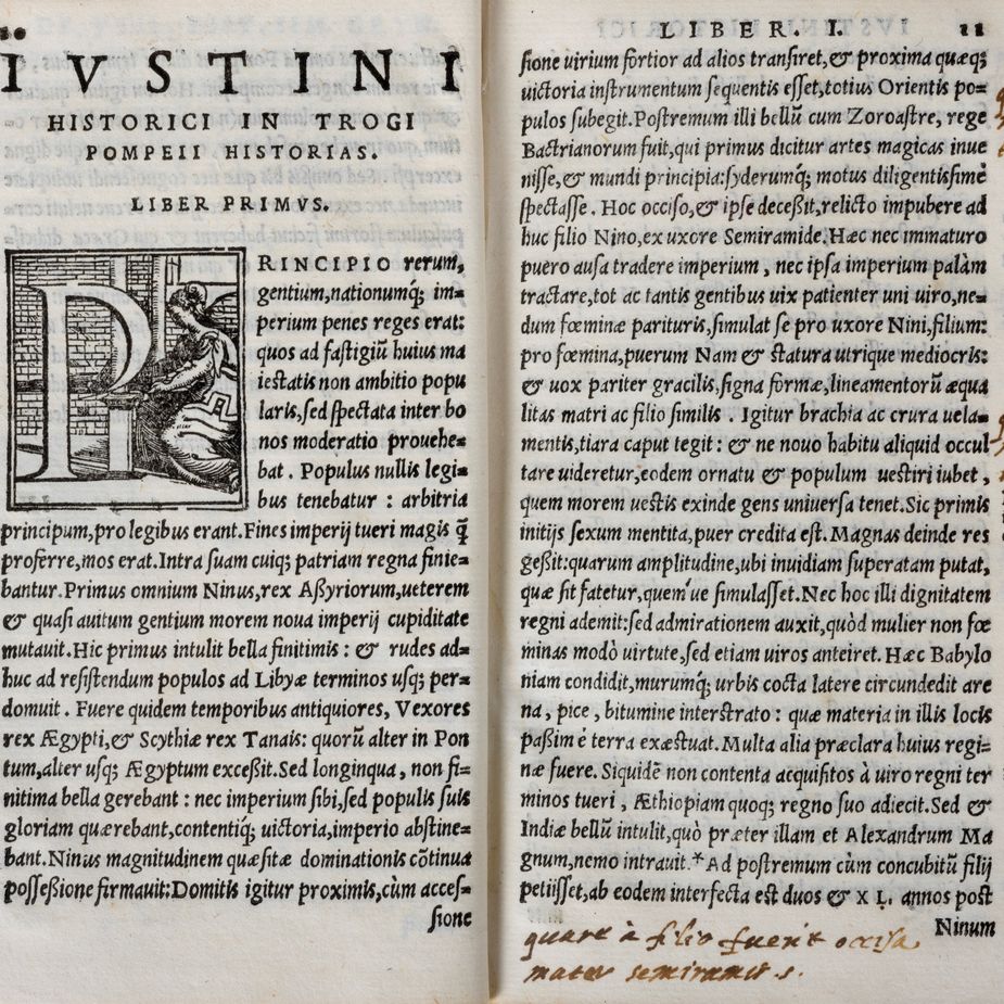 Marco Giuniano Giustino - Iustini ex Trogi Pompeii historis externis libri XXXXIIII, Venezia, 155...