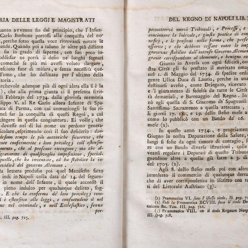 Ginesio Grimaldi - Istoria delle Leggi e Magistrati del Regno di Napoli, 12 volumi, 1749