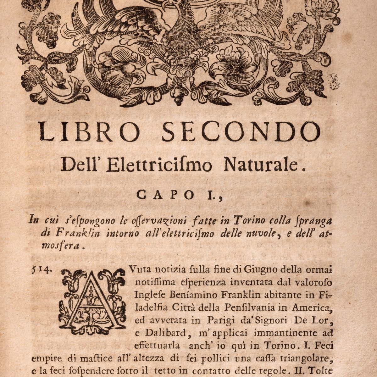 Beccaria, Giambattista - Beccaria, Dell'elettricismo artificiale e naturale. Libri due, 1753