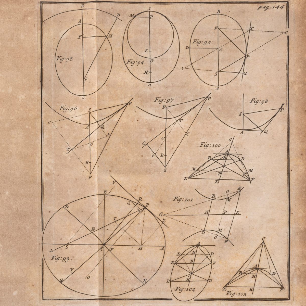 Luke Trevigar - Sectionum conicarum elementa methodo facillima demonstrata, 1731