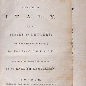 Travel through Italy in a series of letters written in the year 1785
