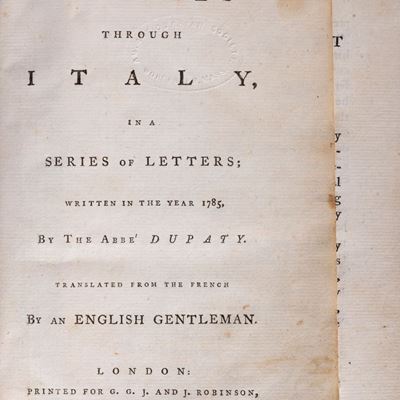 Viaggio attraverso l'Italia in una serie di lettere del 1785