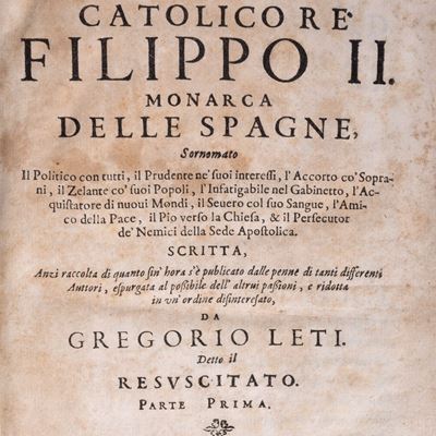 Vita del Catolico Re Filippo II Monarca delle Spagne, 1679