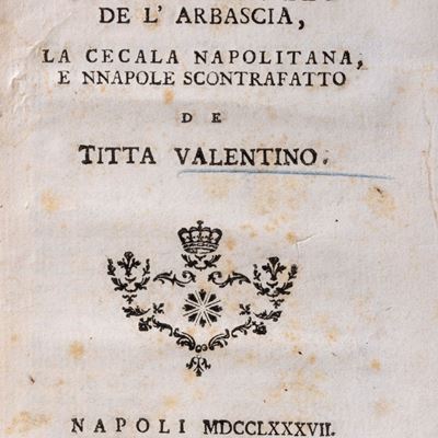 La mezacanna co lo vascello de l'arbascia, la cecala napolitana e Napole scontraffatto, 1787
