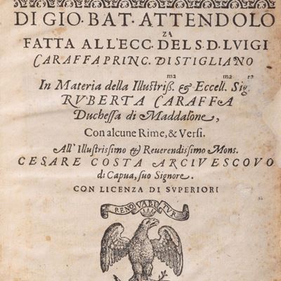 Oratione fatta all'ecc.za de s. d. Luigi Caraffa Princ. Di Stigliano, 1588