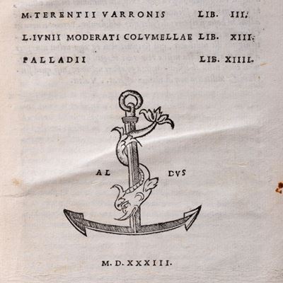 Libri de re rustica, seconda edizione aldina, 1533