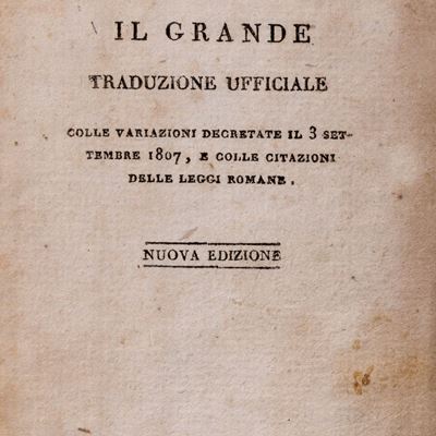 Codice di Napoleone il Grande, 1808, legatura in piena pelle