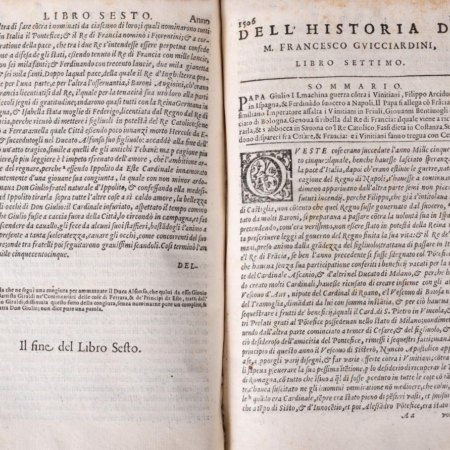 Francesco Guicciardini - La storia d’Italia Divisa in Venti libri