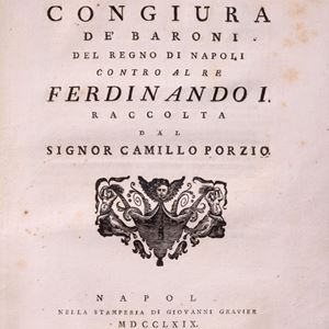Camillo Porzio - La Congiura de' Baroni del Regno di Napoli contra Ferdinando I.