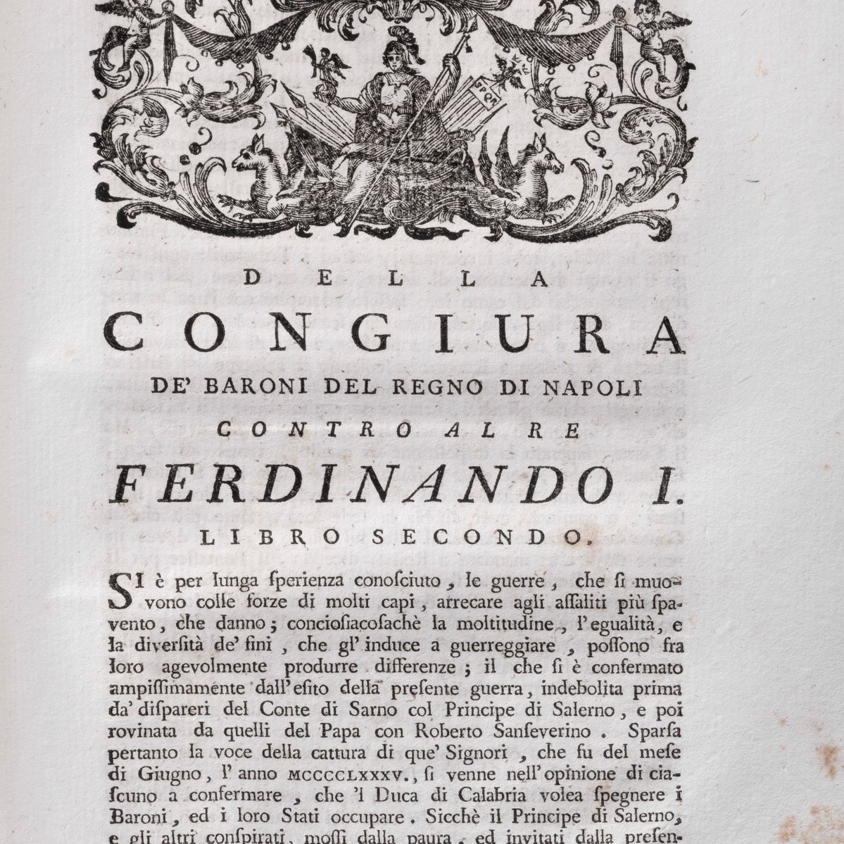 Camillo Porzio - La Congiura de' Baroni del Regno di Napoli contra Ferdinando I, 1769