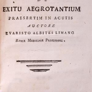 Evaristo Albites - Ars praesagiendi de exitu aegrotantum praesertim in acutis
