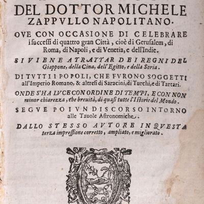 Sommario istorico Ove con occasione di celebrare i successi di quattro gran Città: Gerusalemme, R...