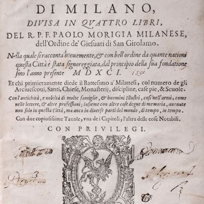 Historia dell'antichità di Milano, Prima edizione, 1592