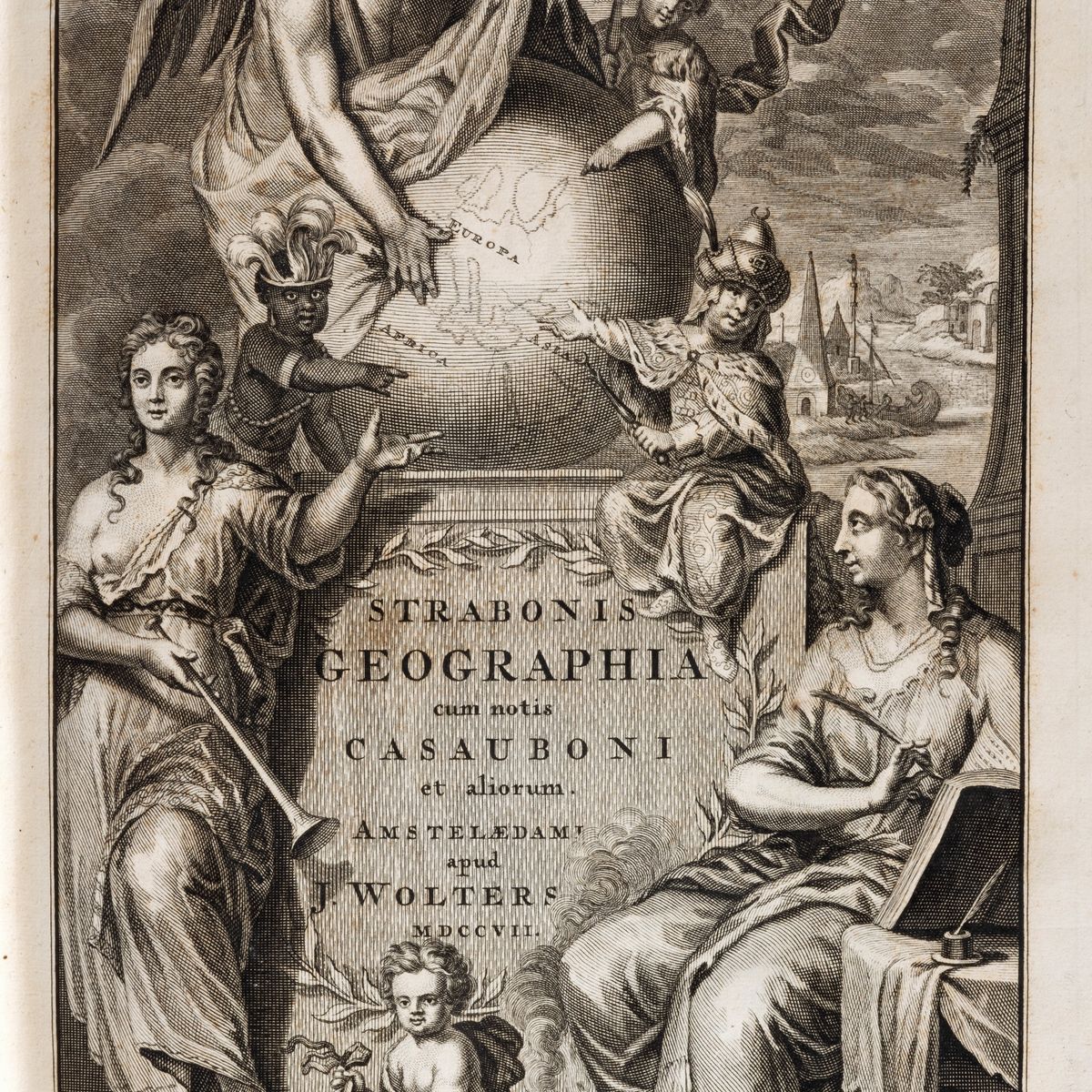 Strabone - Rerum geographicarum Libri XVII. Edizione del 1707 con traduzione latina