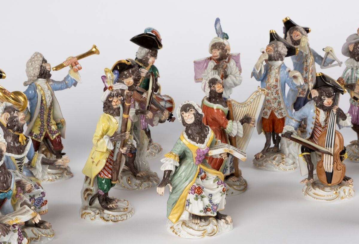 'L'orchestra delle Scimmie'. Manifattura di Meissen, Secolo XX