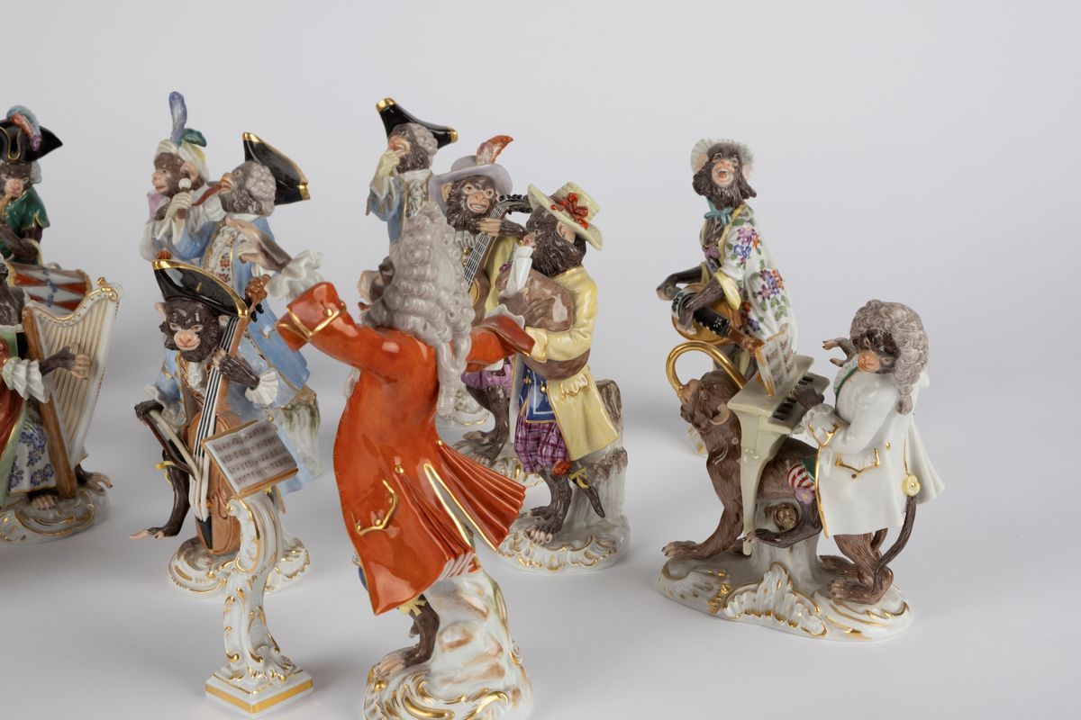 'L'orchestra delle Scimmie'. Manifattura di Meissen, Secolo XX