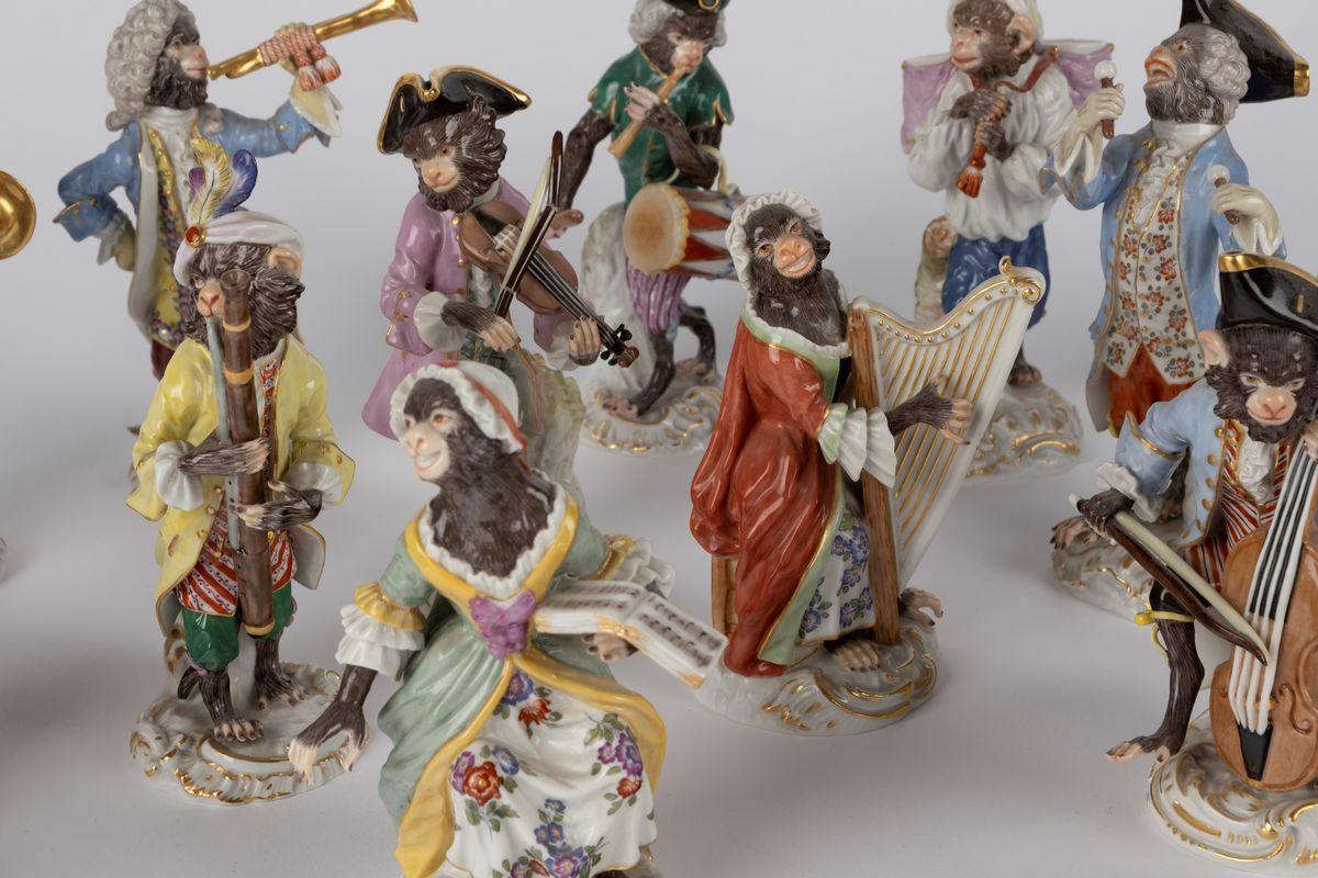 'L'orchestra delle Scimmie'. Manifattura di Meissen, Secolo XX